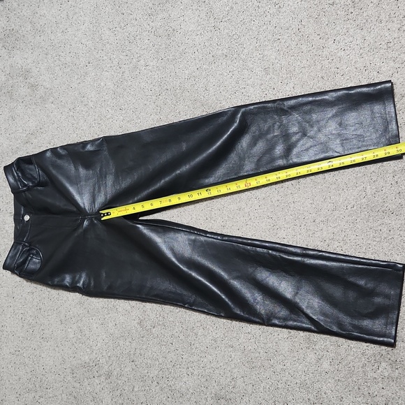 ARITZIA Wilfred The Melina High-Rise Vegan Leather Pants Black Size 4 Approx - Picture 7 of 12